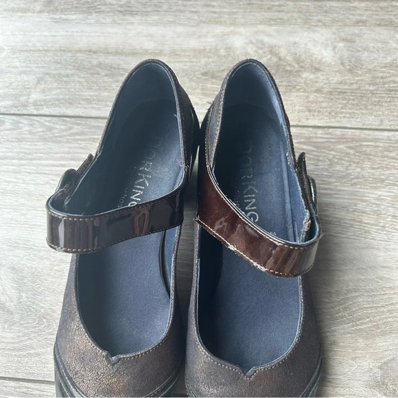 DORKING  FLUCHOS Patent Leather Metallic Leather Mixed Mary Jane Shoes - Picture 4 of 16